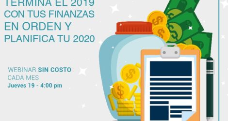 WEBINAR – Termina el 2019 con tus finanzas en orden y planifica tu 2020